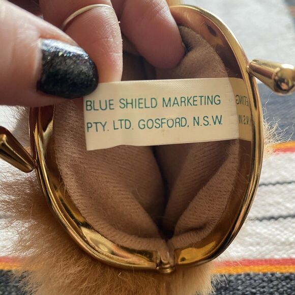 NWOT Kangaroo Fur Coin Wallet Purse. 5”x4”. Snap Closure. Made In Australia. - Picture 5 of 8